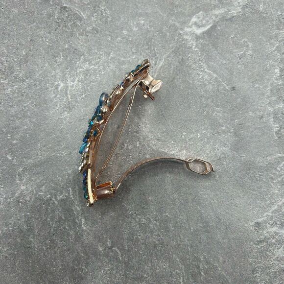 Elegant Blue Rhinestones Hair Barrette Clip Accessory main image 4
